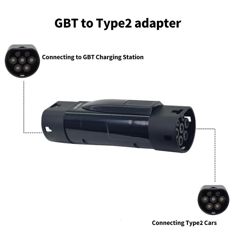 GBT Charger to TYPE2 Electric Car 1/3 Phase Adapter GBT TO TYPE2 EV Adapter Electric Vehicle Charger Connecter for 16A/32A gbt to type2