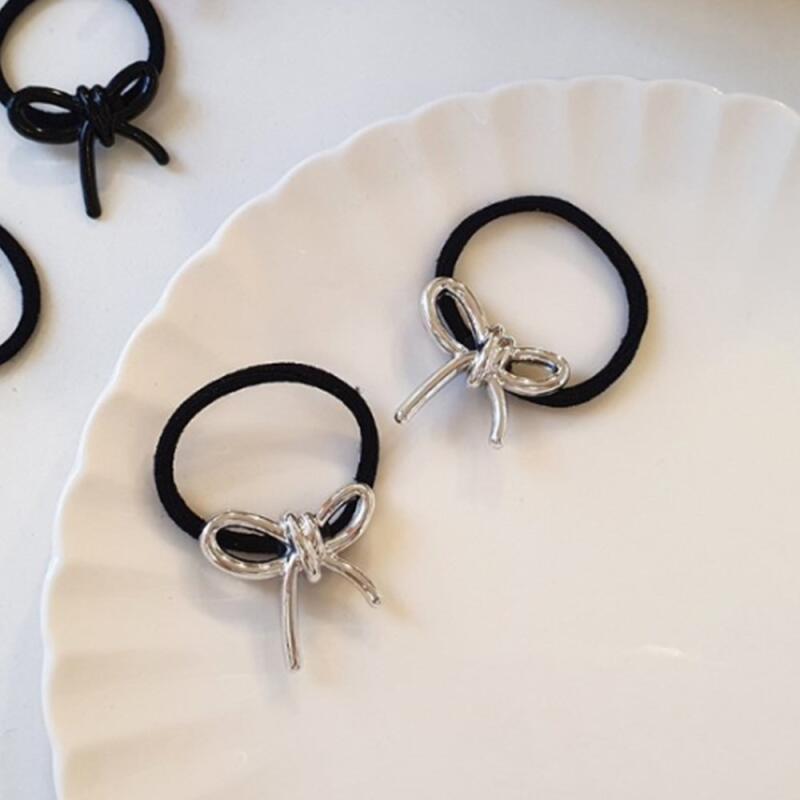 Women s Ribbon Decorated Half-Bow Mini Hairpin