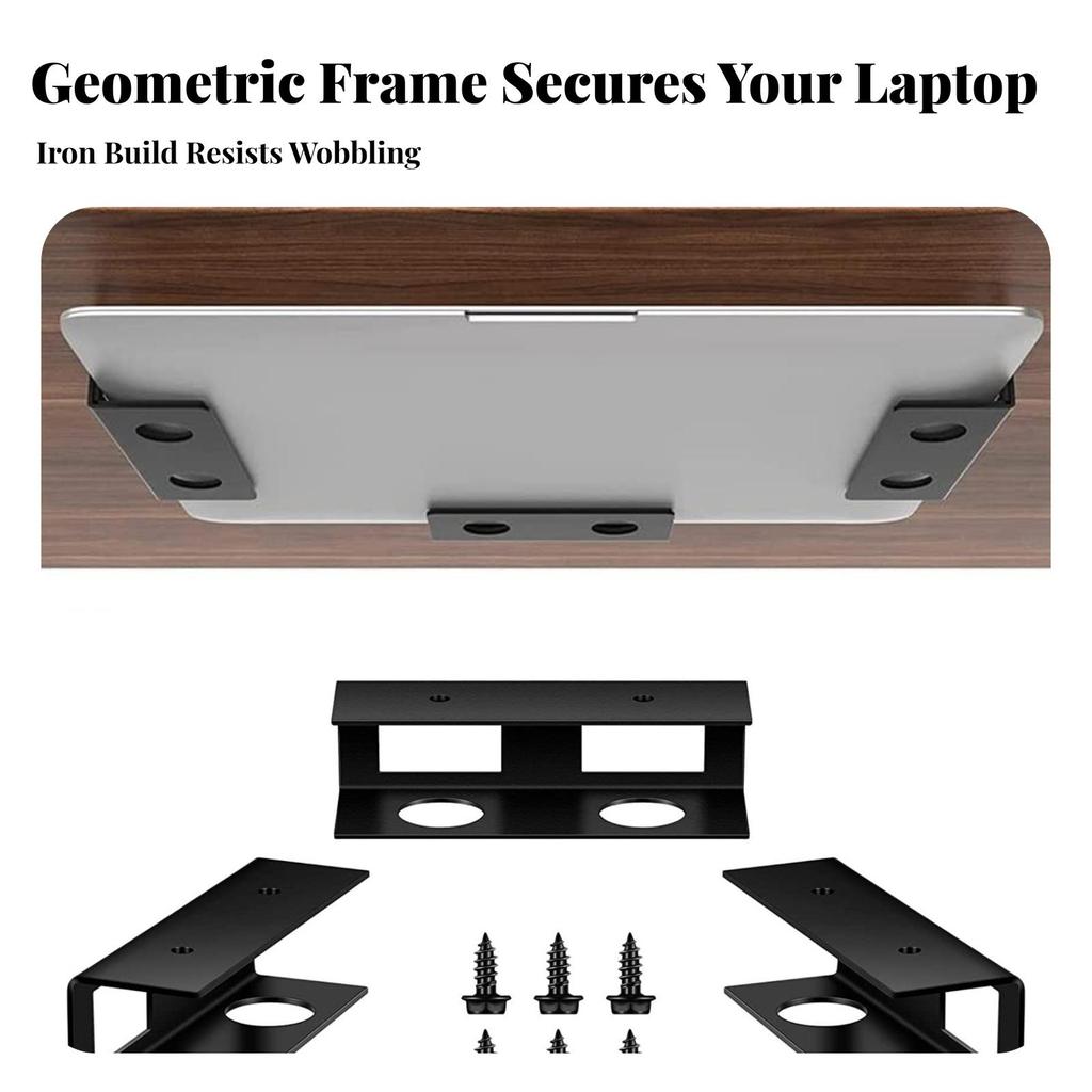 Under Desk Organizer Easy to Install Under-Desk Laptop Storage Bracket Sturdy