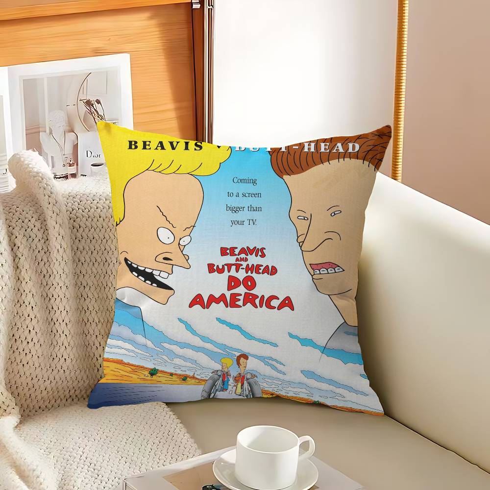 Anime B-Beavis A-And B-Butthead 45*45cm Cushion Cover Pillow Cover Decor Pillowcase Home Pillowcase for Couch Pillow