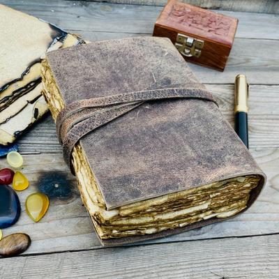 Leder-Tagebuch, Vintage-Leder-Tagebuch, handgefertigt, antikes Deckle-Edge-Papier, Leder-Skizzenbuch