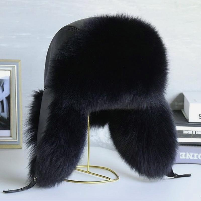 Ear Flap Winter Hat for Women, Men, with Wind Prevent Design, Plush Faux Furs Trim and Coverage Thicken Liner Hat for Daily and Cold Weather