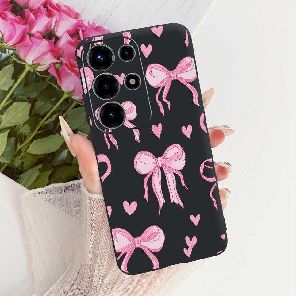 Bow Love Heart Pattern Cute Cat Phone Case For Itel Super 26 Ultra S26 Ultra S688LN Casing Soft TPU Silicone Shockproof Cover