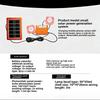 Portable Slim Solar Power Generator with USB Charging LED Flood Lights for Hiking Fishing Patio Lighting
