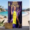 Asciugamano da Spiaggia con Stampa di Cristiano Ronaldo Asciugatura Rapida Super Assorbente Morbido Asciugamano da Bagno per Nuoto Spiaggia Viaggio Souvenir per Fan Regalo