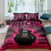 Rock Music Electric Guitar Punk Style 3D NEW Duvet Cover Pillowcase Bedding Set Adult Boy Girl Bedroom Decoration Single Double