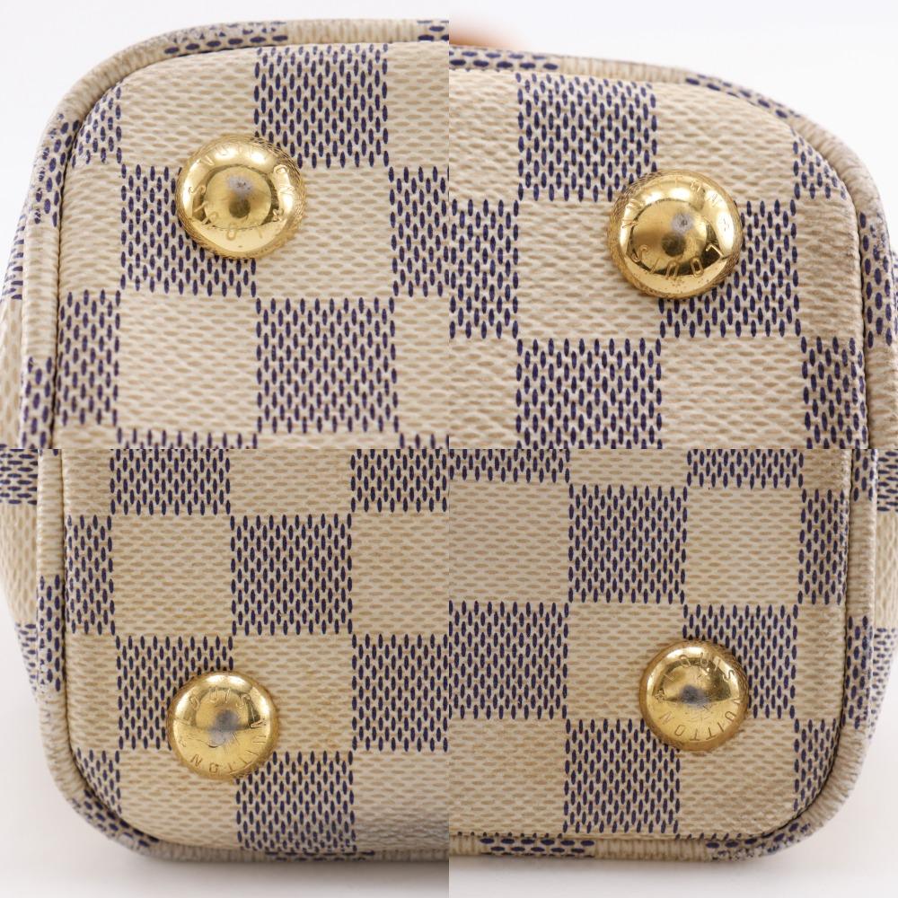 LOUIS VUITTON Calvi Tote Bag N41449 White Damier Azur Canvas Women Used