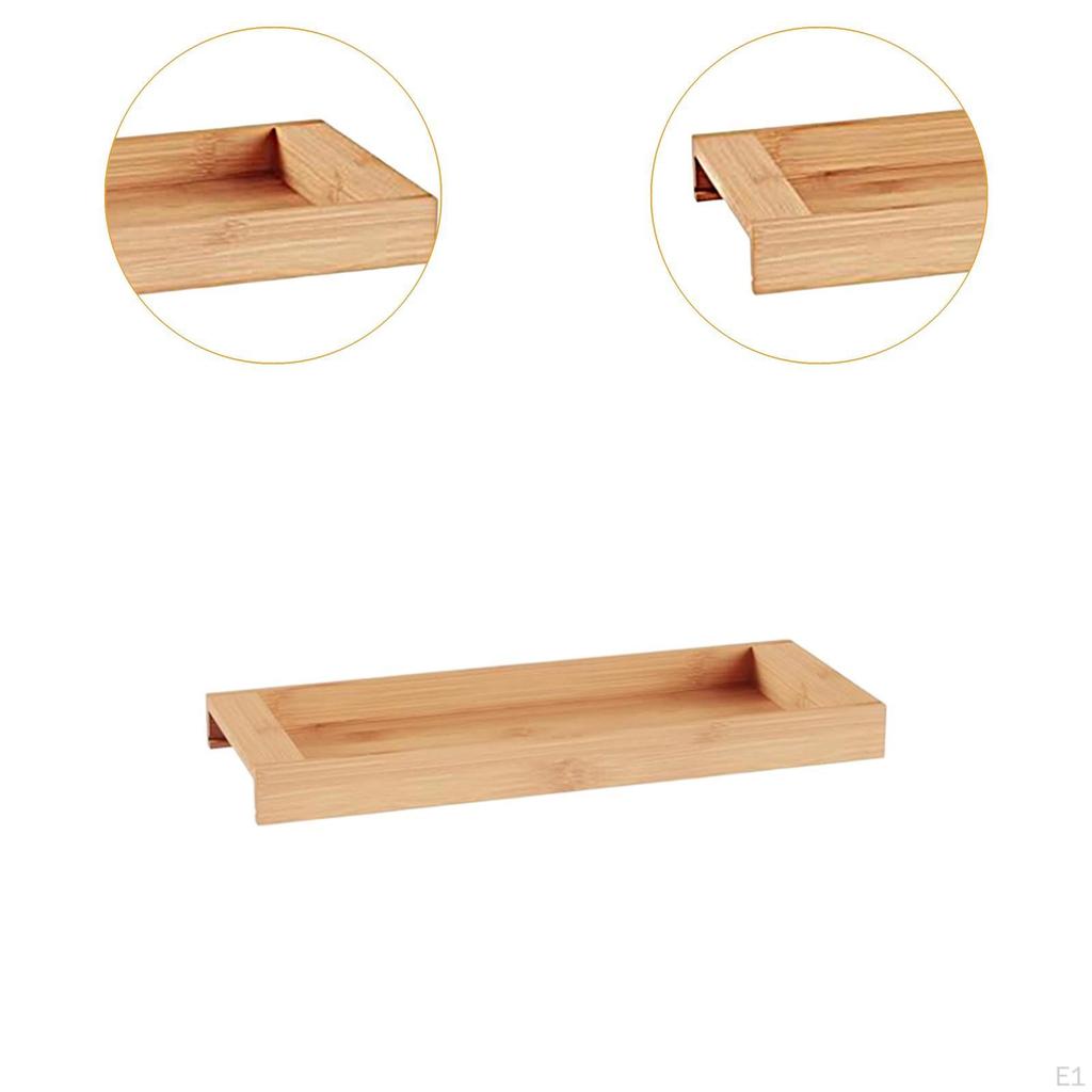 Bamboo Storage Tray Perfume Holder for Home Decor Serving Jewelry Display Rectangular