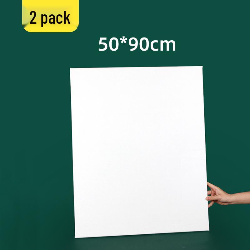 Long Strip Solid Wood Framed Canvas: Rectangle Acrylic Painting On Pure Cotton Linen