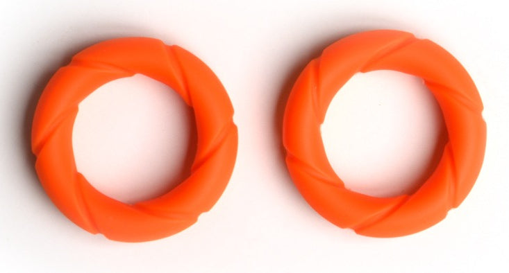 Lot de 2 Cockrings Ready Rings Orange - Sport Fucker - Cockrings Flexibles
