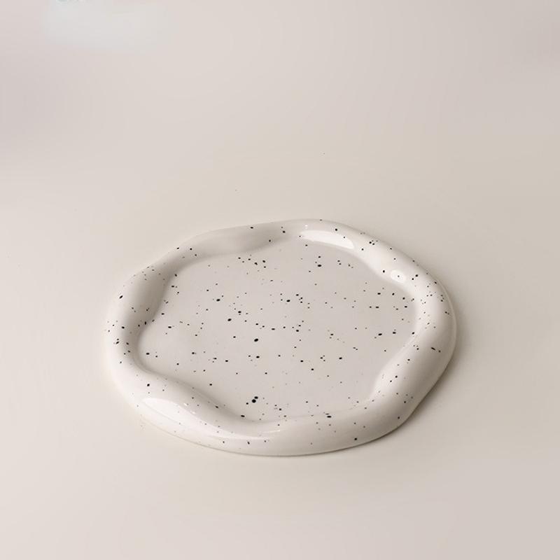 Bandeja de sobremesa decorativa criativa simples, bandeja de armazenamento de luz, bandeja de metal prateada de luxo, bandeja de frutas, joias de cerâmica, decoração para casa