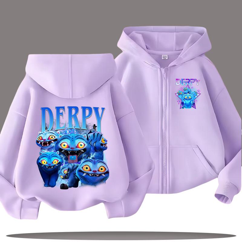 Mikiny Dívčí Zábavná Mikina na Zip Dětské Oblečení Dívčí Kreslený Potisk Módní Mikina Ležérní Top