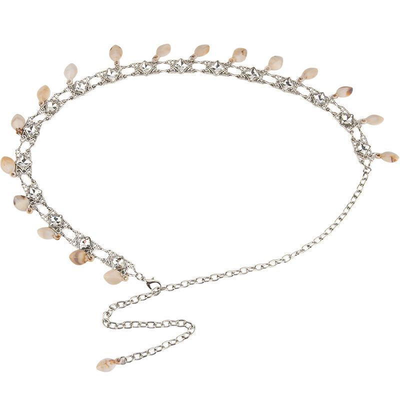 

Европейский и американский стиль Ракушка Металлическая поясная цепочка Аксессуары для платья Универсальный модный ремень Элегантная легкая роскошная декоративная цепочка