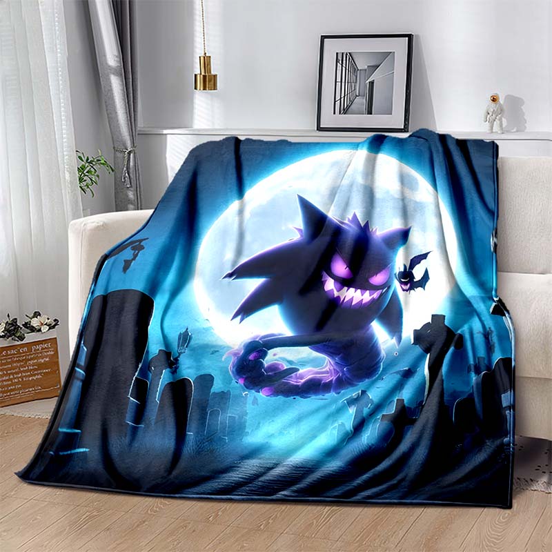 P-Pokemon G-Gengar Print Blanket Warm Soft and Comfortable Home Travel Blanket Sofa Bedding Camping RV Blanket Luxury Gift
