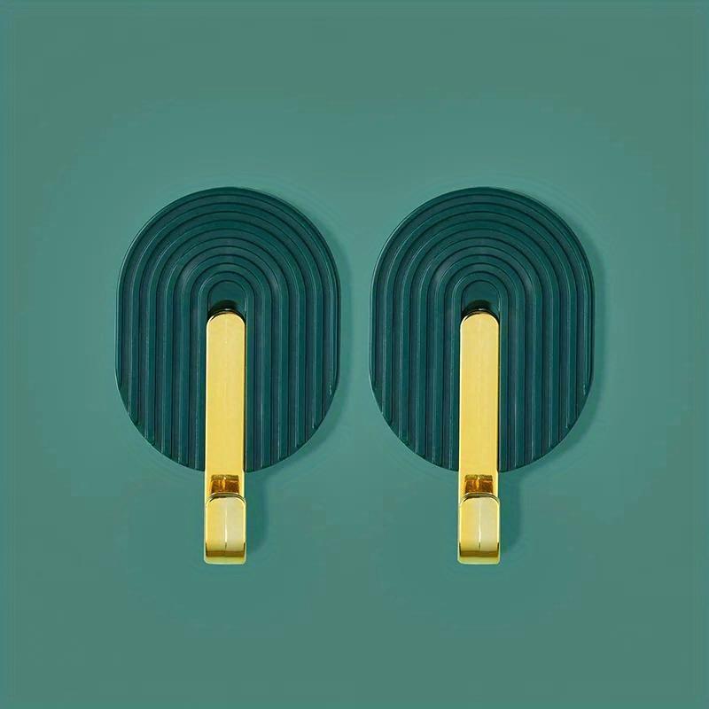 4PCS Wall Plastic Self-Adhesive Hook Multifunctional Bathroom Towel Rack Kitchen Strong Nano Glue Hook Door Rear Bag Hat Hanger