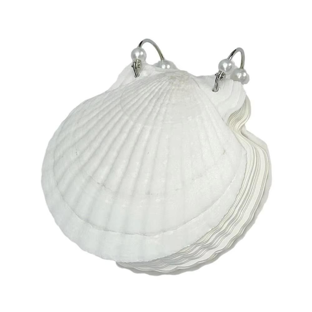 

Многоцелевой блокнот с ракушками, пустые внутренние страницы, блок для заметок, блокнот на кольцах, запись заметок белый