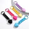 Handmade Heart Keychain Acrylic Plastic Link Chain Key Ring For Women Girls Handbag Pendant Accessorie Car Keys Jewelry Gifts