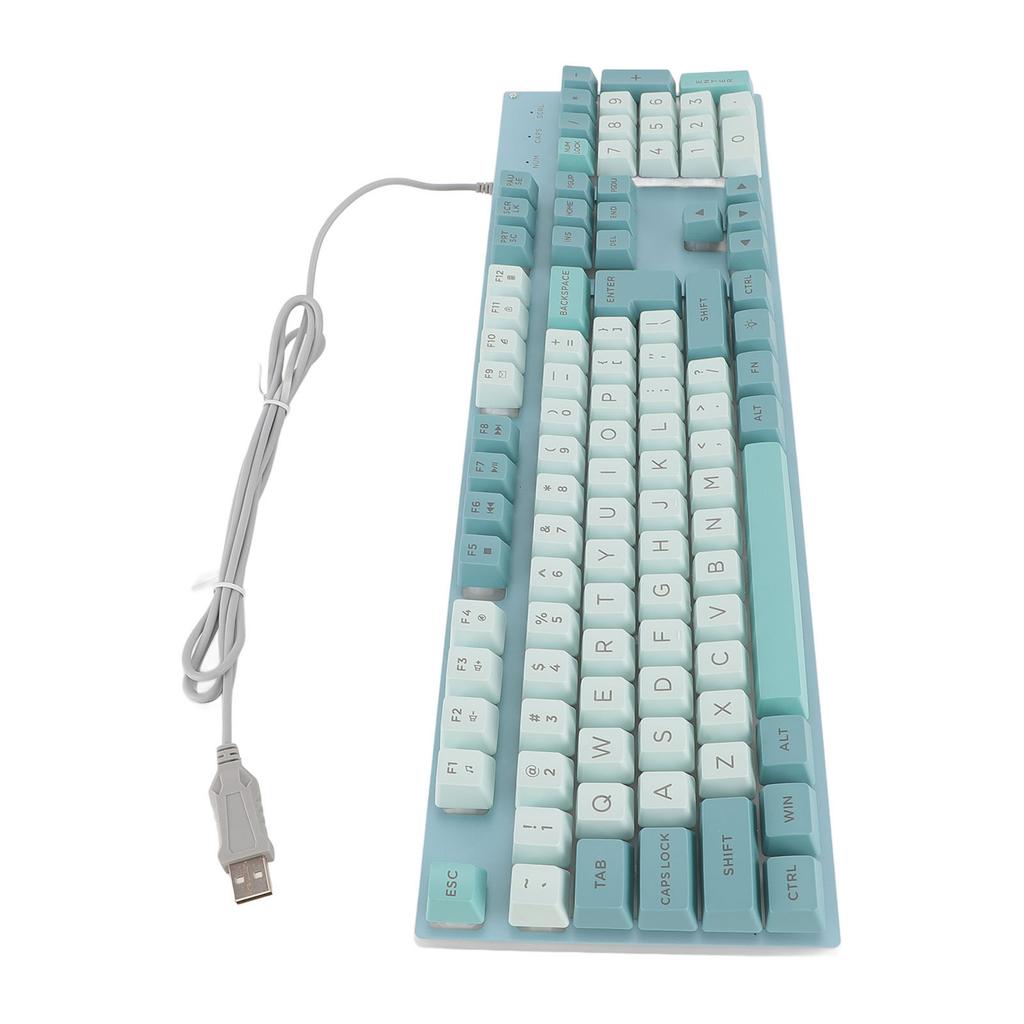 Wired Gaming Keyboard Large Print Metal Panel USB Lighted Keyboard with Backlit for Computer Laptop