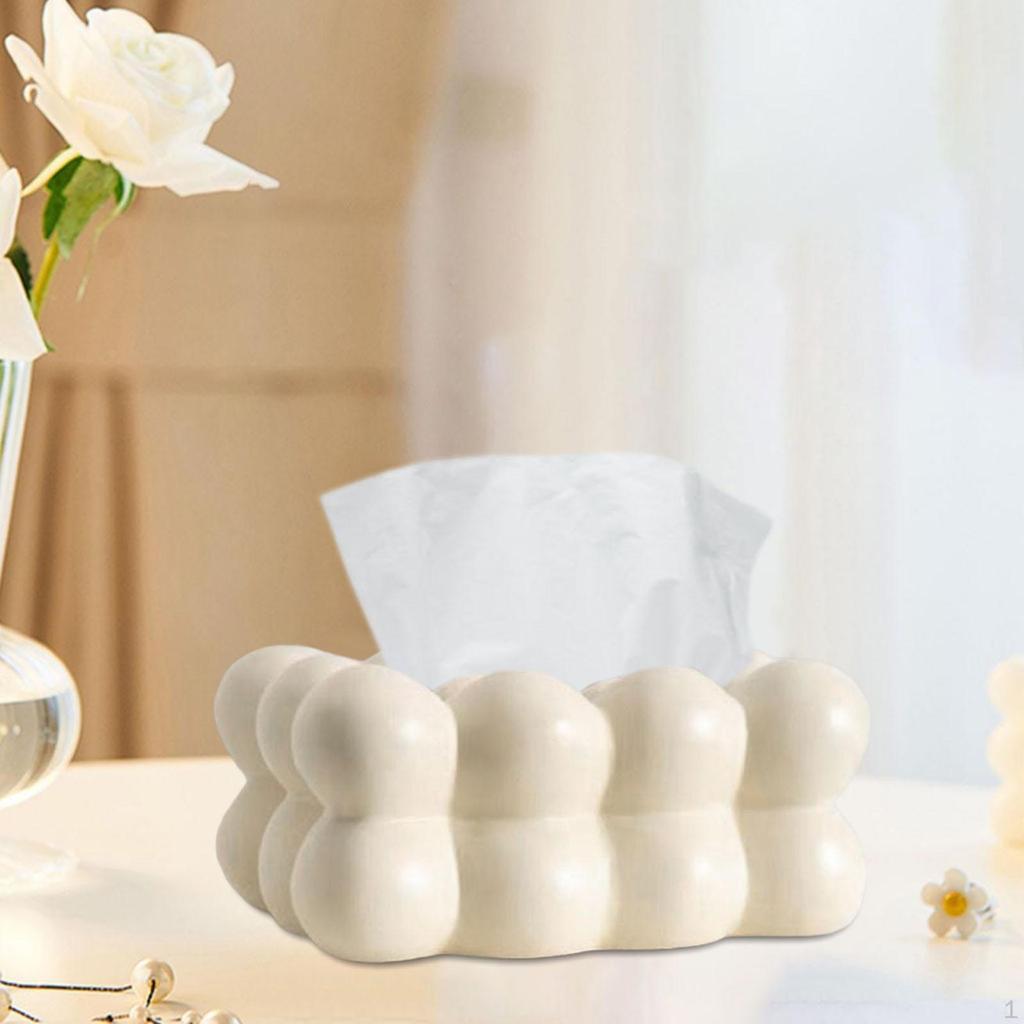 Ceramic Tissue Storage Case Napkin Holder Paper Table Towel Facial for Desktop