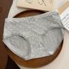Women's Spring and Summer Pure Cotton 10A Antibacterial Extended Crotch Hip Mid Waist Triangle Briefs