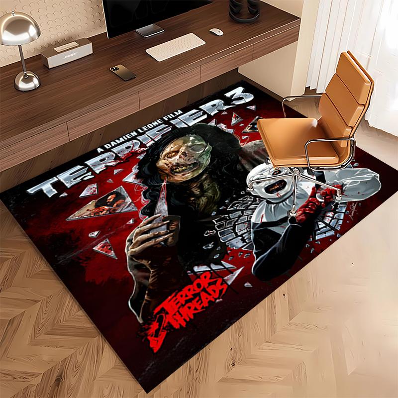 1pc Art the Clown Terrifier5 Print Area Rug - Soft, Washable Non-Slip Indoor Mat, Living Room, Home Office Decorative Rug,Office Decorative