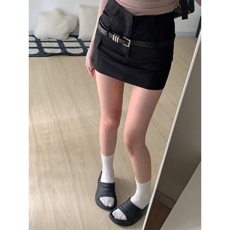 

Spicy Girl Black Midi Skirt: 2024 Plus Size Bodycon A-line for Women M