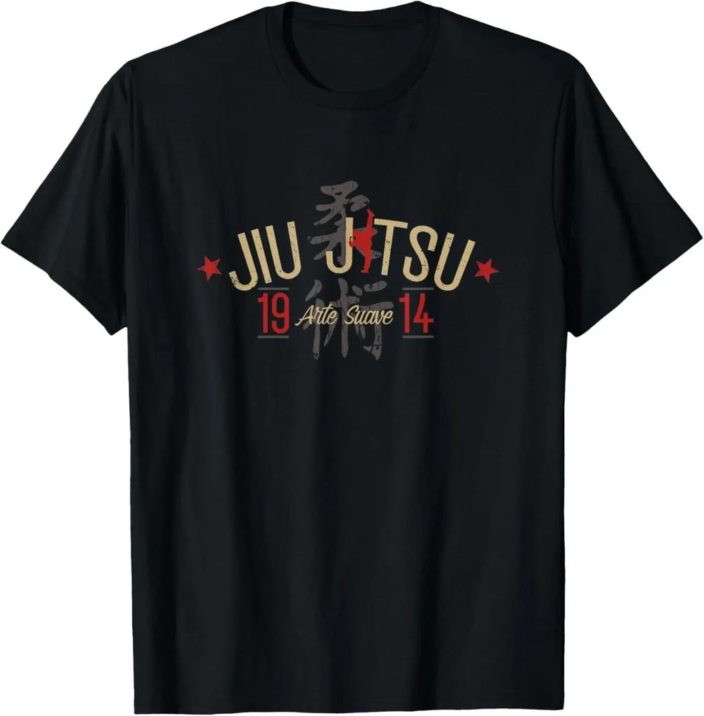 Brazilian Jiu-jitsu Shirt Arte Suave Oss T-shirt Personality Casual BJJ Men's Clothing Top Street Wear Camisetas Vintage T-shirt