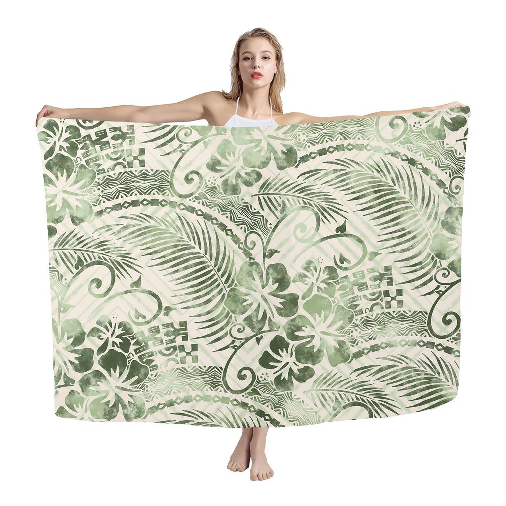 Hawaii Towel Polynesian Sarong Samoa Tattoo Printed for Women Hot Summer Sale Lightweight Shawl Large Size Beach Towel