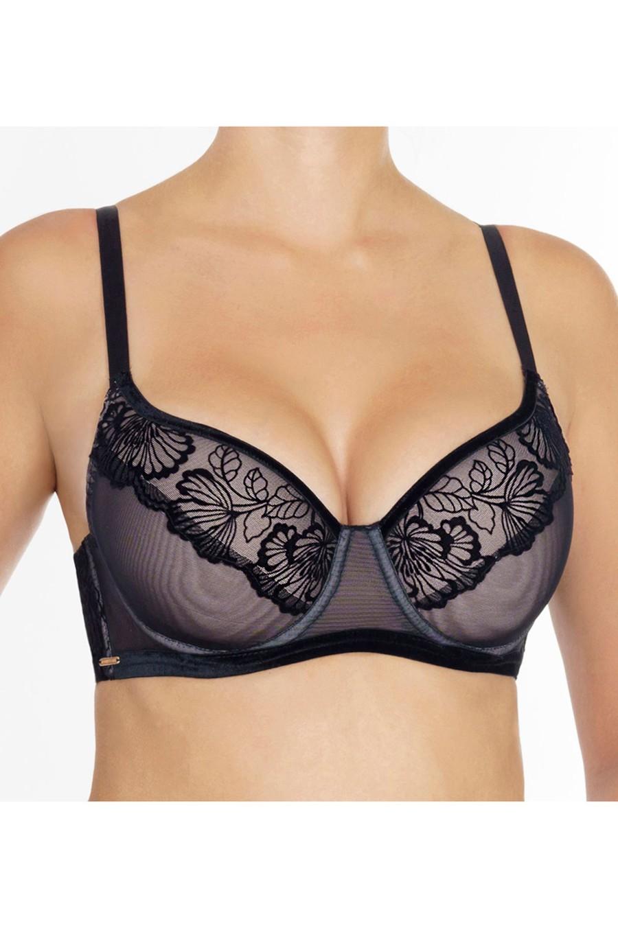 

Бюстгальтер із ущільненою чашкою Effetto (89300) 90C прозорий колір чорний