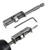 Screw Holding Drill Bit With Small Wrench Gray Self-Locking Screw Guide For Power Drills Operation Tool For Stable Screw Driving