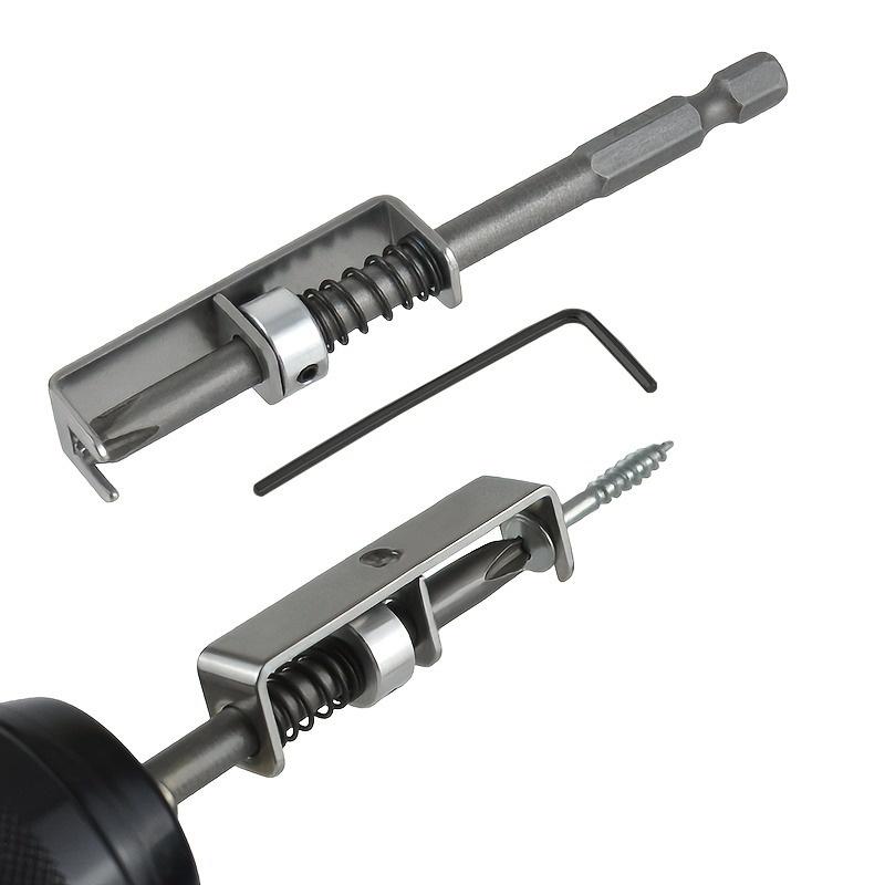 Screw Holding Drill Bit With Small Wrench Gray Self-Locking Screw Guide For Power Drills Operation Tool For Stable Screw Driving