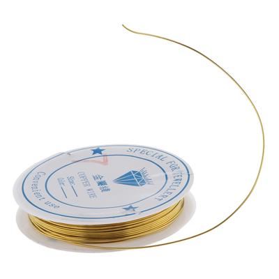 1 rouleau de fil de cuivre fait à la main, fil de perles, artisanat de bijoux à faire soi-même, 0.7mm