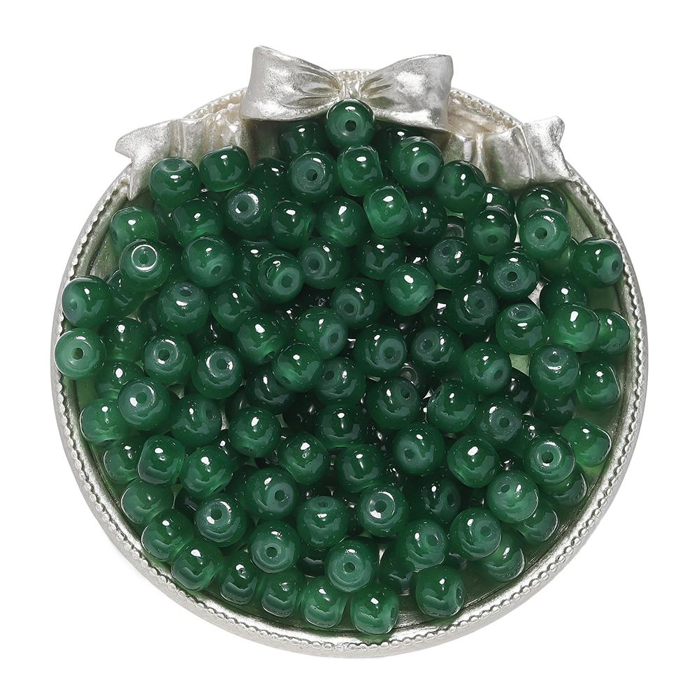 20-50pcs/lot Jelly Flat Round glass Beads Bracelet Spacer Beads For DIY Handmade Charm Jewelry Making Findings Wholesale