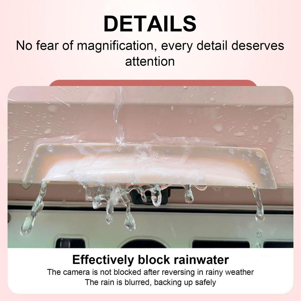 Gerinkoken Rear Camera Rain Visor Shield Car Reverse Camera Rain Shade Cover Car Modification