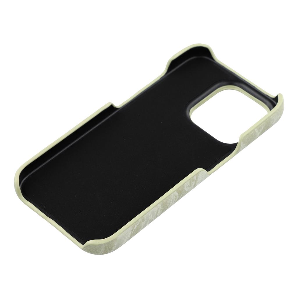 For iPhone 14 Pro Max Case Velvet Texture Leather + PC Phone Back Cover