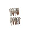 Advanced Noble Glass Bead Cat Eye Brown Gradient Hand-painted Leaf Worries Wear Armor