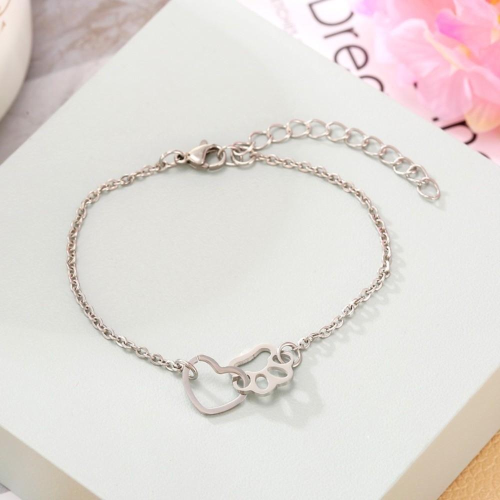 Simple Love Paw Bracelet Light Luxury Friendship Bracelet Love Dog Seal Bracelet  Hand Accessory