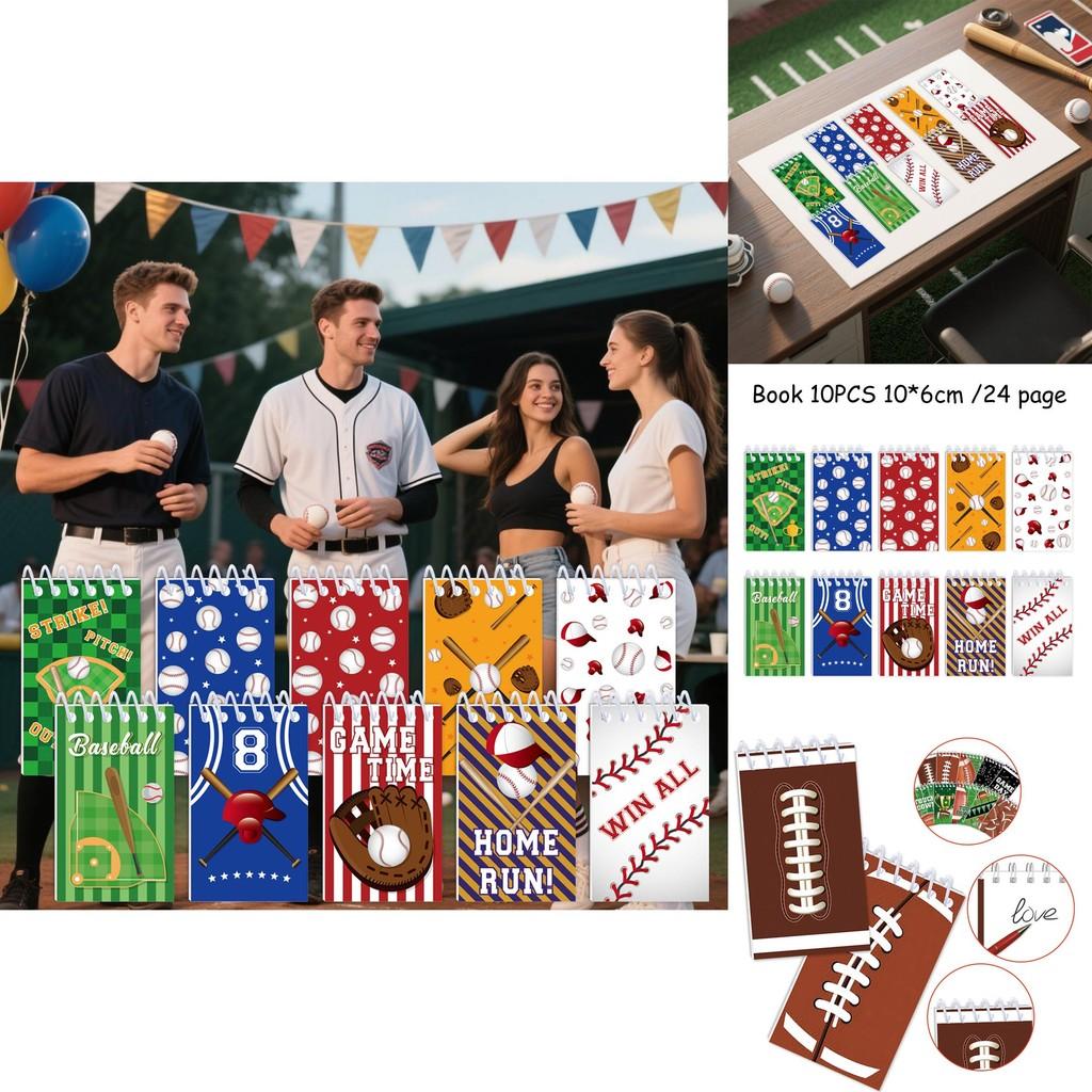Baseball And Rugby Themed Childrens Notebooks Set With Paper Material For School And Party Decor