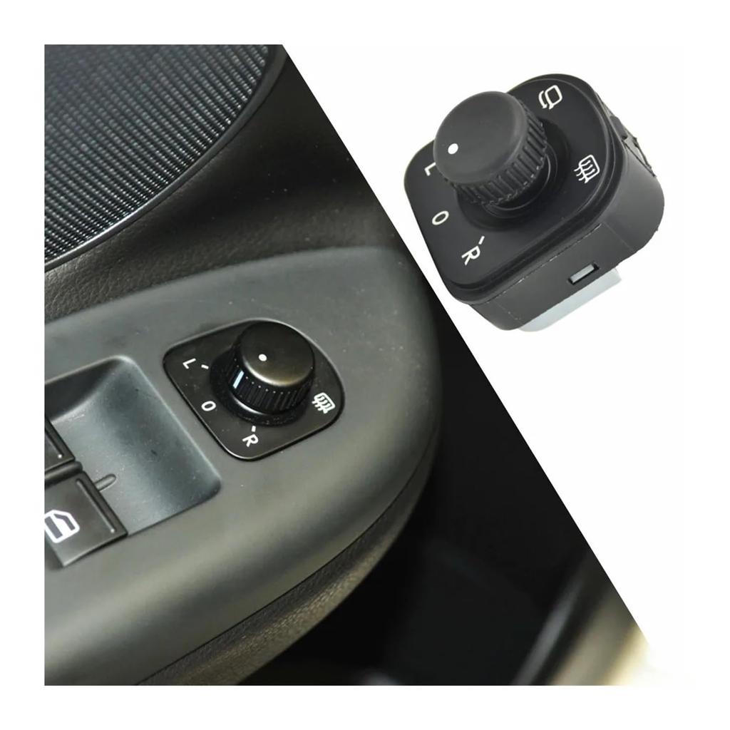 DUUDA Mirror Control Switch Knob, Fits VW Jetta Golf Mk5 Mk6 Tiguan CC Passat B6 B7 Door Mirror Control Switch