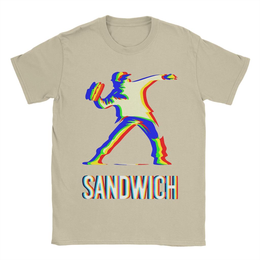Dc Sandwich Guy T Shirts Men Pure Cotton Casual T-Shirt O Neck  Tee Shirt Short Sleeve Clothing Summer