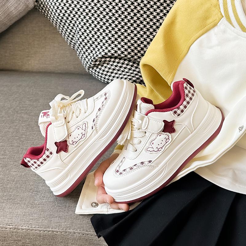 Korean Style Women's White Thick-Soled Shoes - 2026 Trendy Lightweight Sportswear