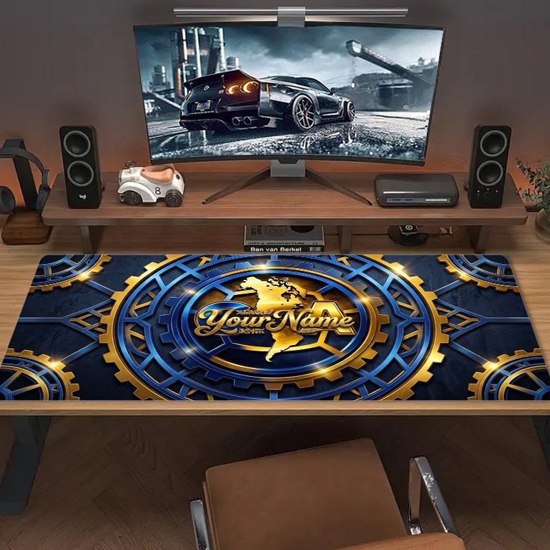 Club America Custom Name Large Size Mouse Pad Large Gaming Table Cushion Non-slip Laptop Tablet Big Mousepad XXL Mat Mini PC Playmat With Lock edge