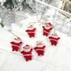 6 Pcs Santa Claus Ornaments for Tree Fabric Santa Claus Christmas Hanging Ornaments 3D Santa Doll Pendant for Holiday Xmas Tree Decor
