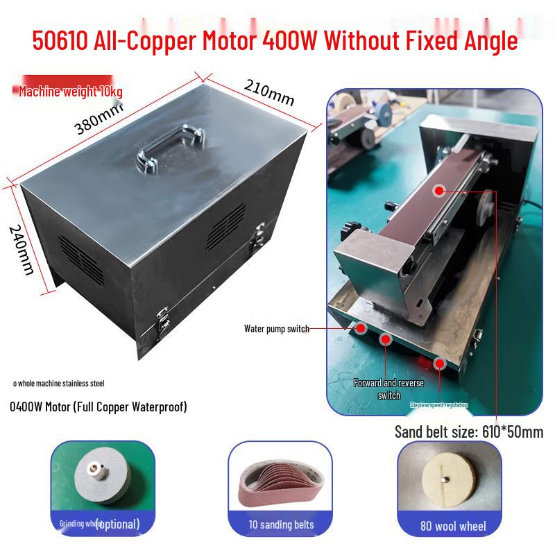 Portable Handheld Knife Sharpener with Fixed Angle Water Sharpener and Sand Belt Mechanism