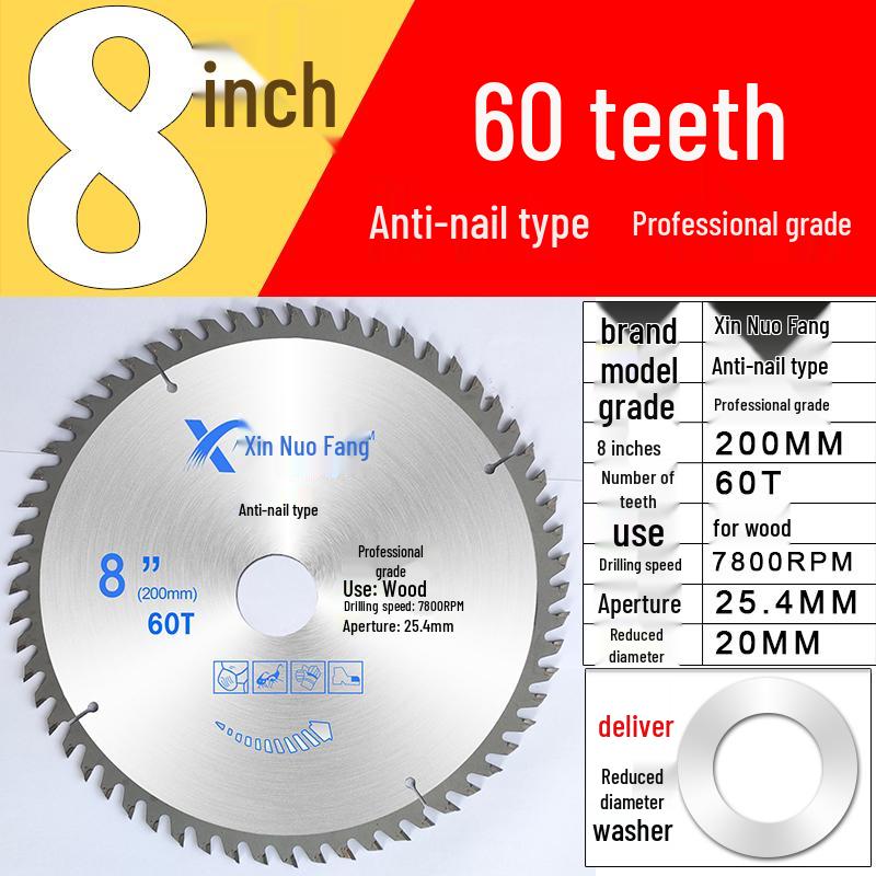 High-Speed Steel & Tungsten Circular Saw Blade for Wood & Aluminum, 4-10 Inch, Fits Hand Angle Grinders