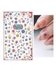 Autocollants 3D pour Nail Art, lignes ondulées abstraites colorées, décalcomanies à fleurs et feuilles florales, décoration d'ongles