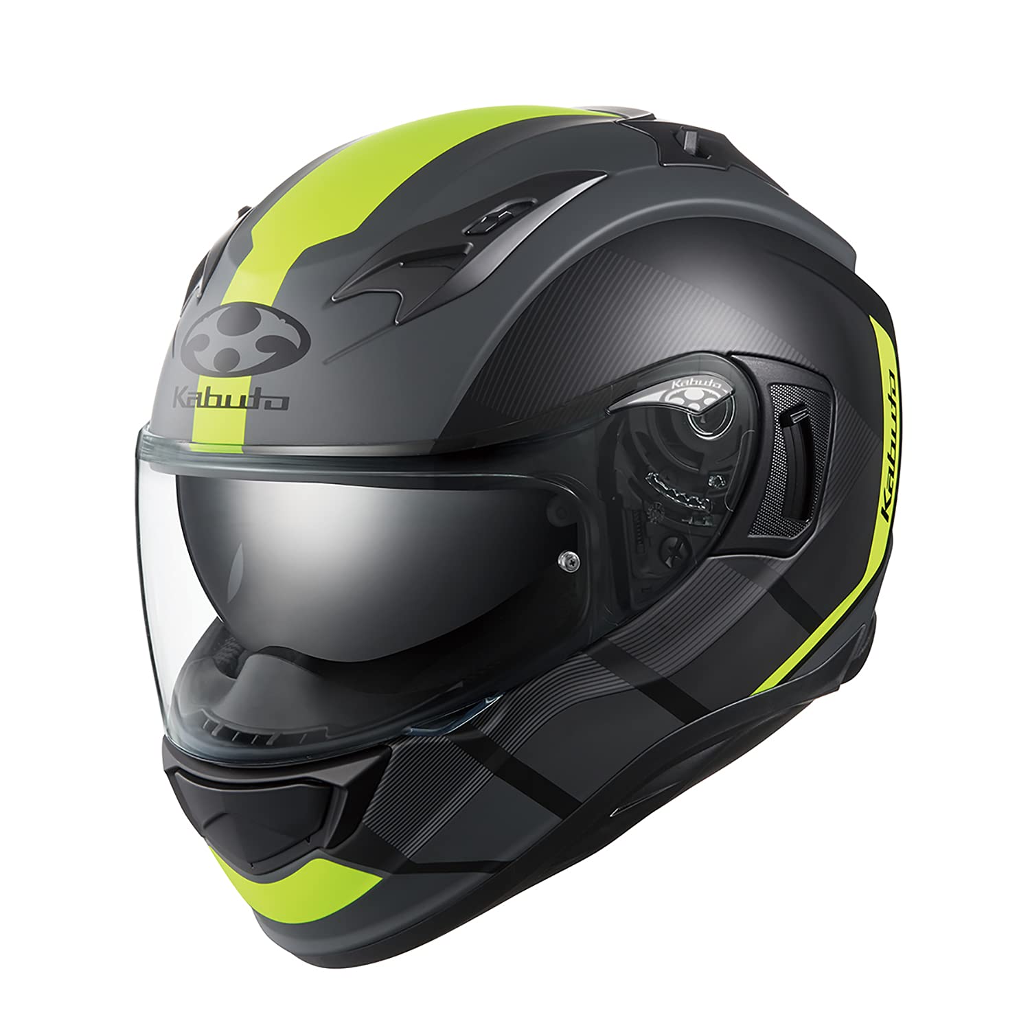 

OGK KABUTO Motorcycle Helmet Full Face KAMUI3 JM Flat Black Yellow (Size M)