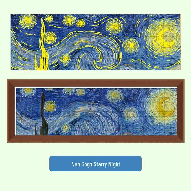 Mu Ran Glow-in-the-Dark Jigsaw Puzzle: Great Artist Series Decompression Toy & Photo Frame Decoration
