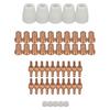 A84X-50Pcs Plasma Cutter Consumables Torch Tip Electrode Nozzles Kit For PT-31 JG-40 WSD-LG40 Fit CUT 50D 50 40 Plasma Cutter