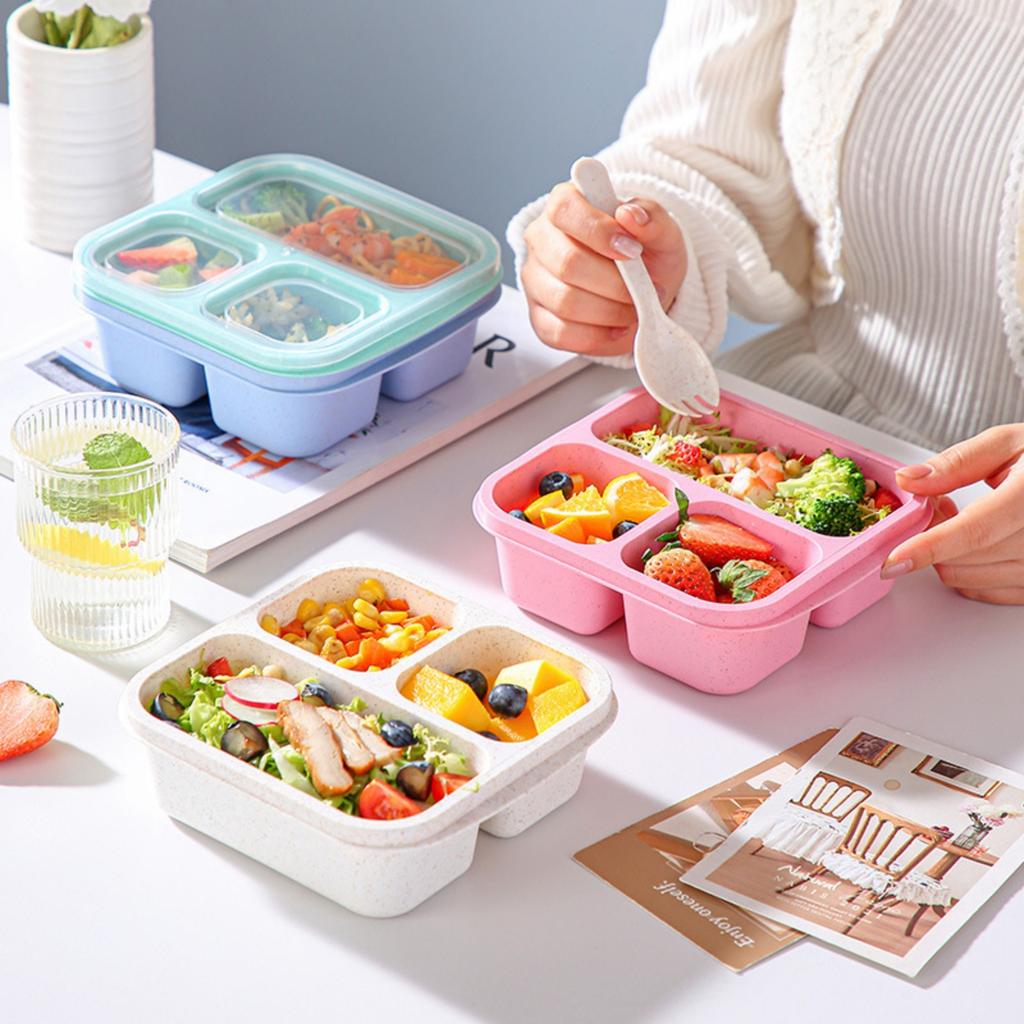 Drei-Fächer-Snackbox Für Snacks Und Büroangestellte; Luftdichter Behälter für Kühlung, Outdoor, Reisen